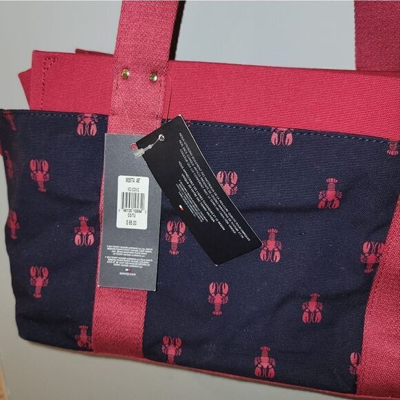 Tommy Hilfiger Lobster Canvas Multipocket Medium Iconic Tote Handbag NWT Rare - Picture 8 of 10